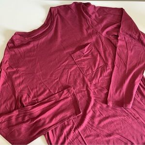 Men’s Goodfellow Red Long Sleeve Crew Neck Shirt